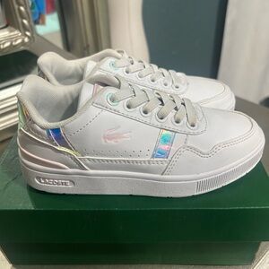 Lacoste White Sneakers with Holographic Details